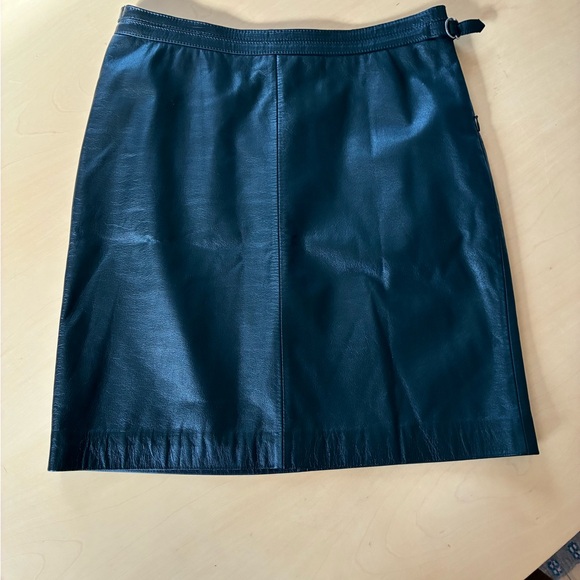 RALPH Ralph Lauren Black Leather Mini Skirt - Picture 6 of 8